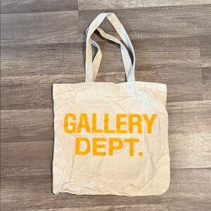 Gallery Dept Cream Tote Bag with Yellow Logo
